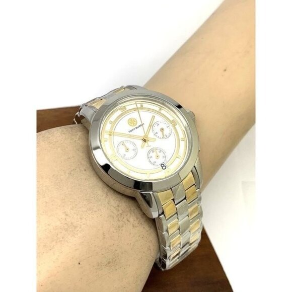 Tory Burch Women\'s Watch TBW1052 Quartz Chronograph Two Tone Steel 37mm main image 9